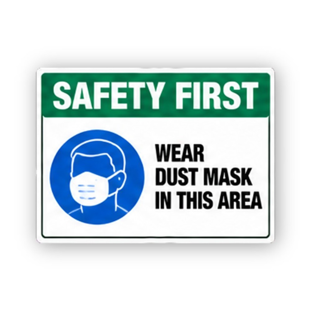 Green Dust Mask Blue Head Panel Vinyl Decal Stickers