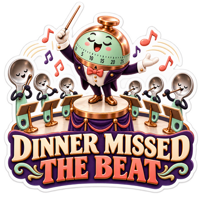 Kitchen Timer Conducting Spoon Orchestra Art Vinyl Decal Stickers