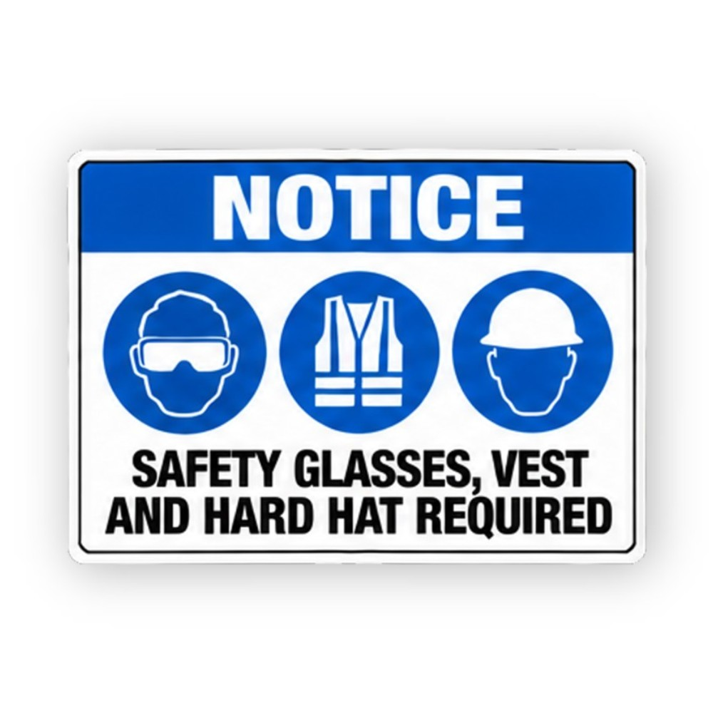 Blue Notice Glasses Vest Hat Icons Panel Vinyl Decal Stickers