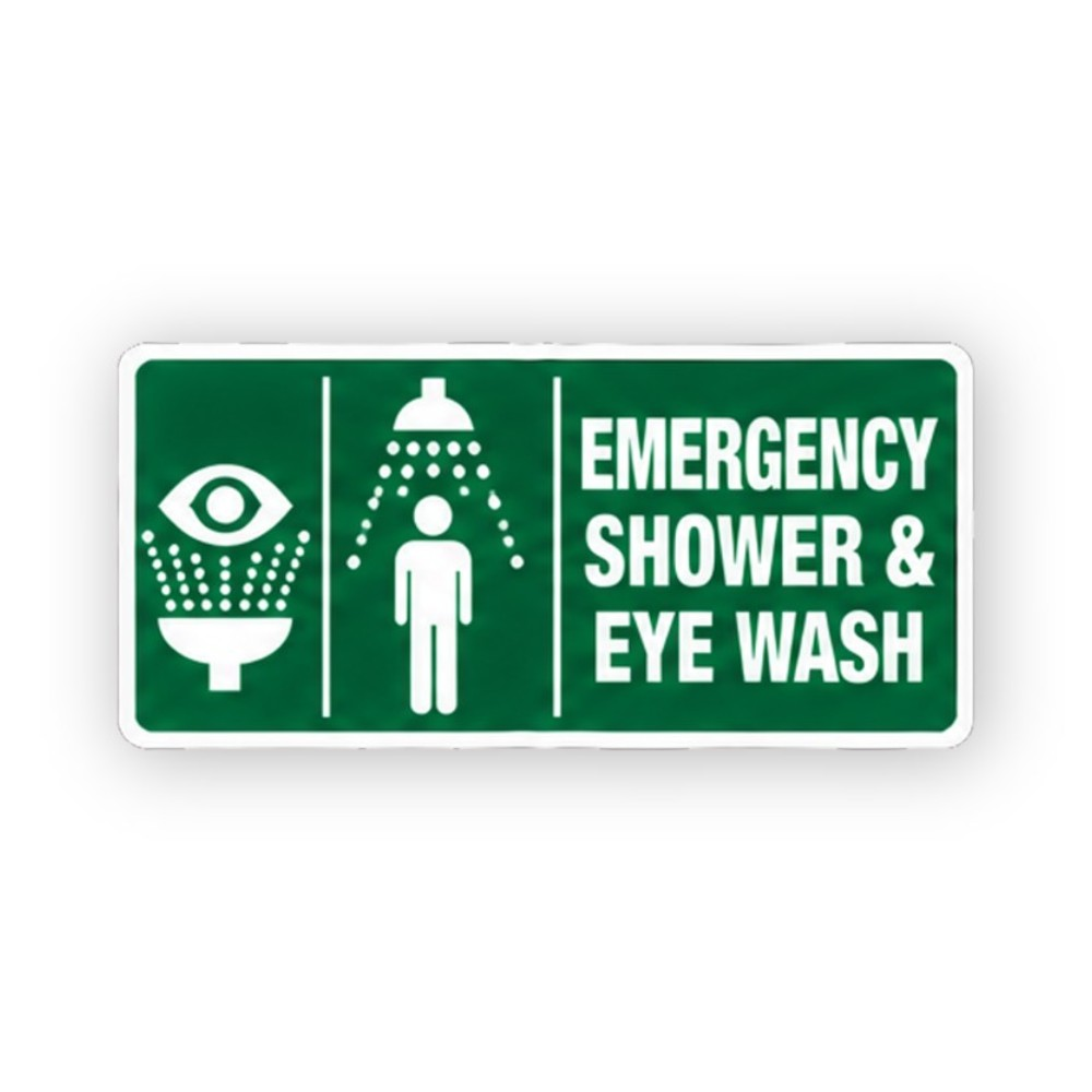 Green Eye Spray Shower Two Icons Panel Vinyl Decal Stickers