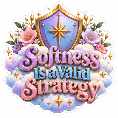 Purple Shield Softness Strategy Quote Art Vinyl Decal Stickers