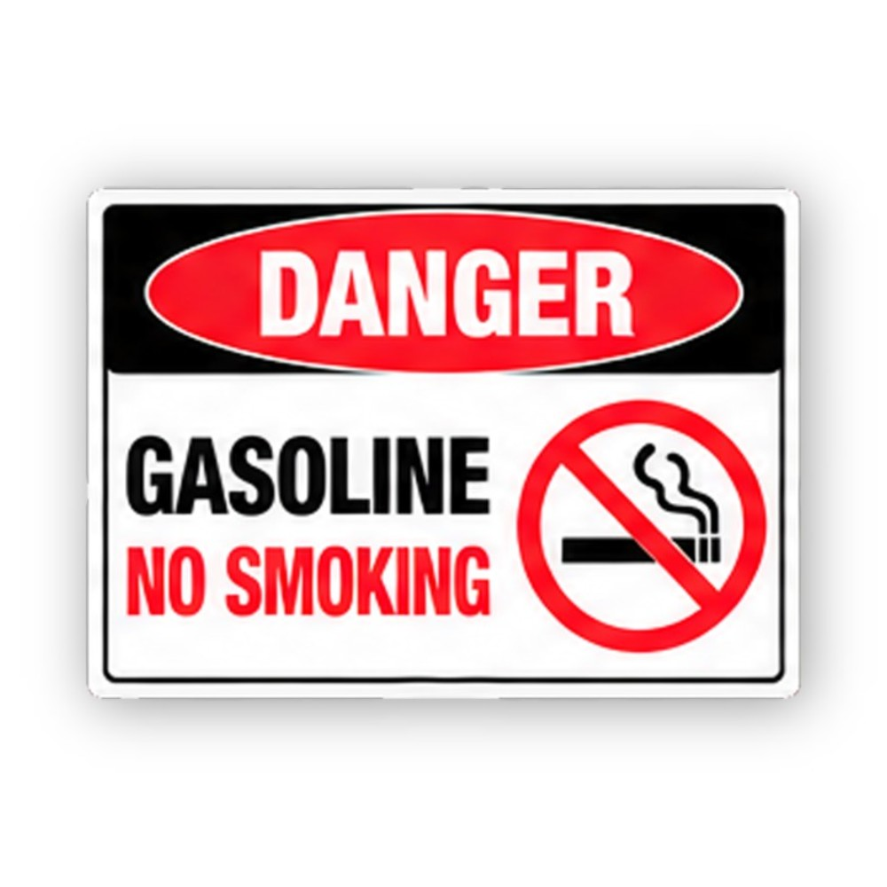Black Danger Gasoline Crossed Smoking Panel Vinyl Decal Stickers