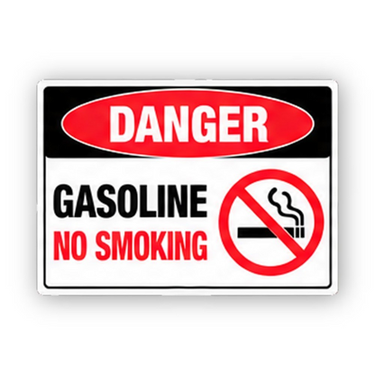 Black Danger Gasoline Crossed Smoking Panel Vinyl Decal Stickers
