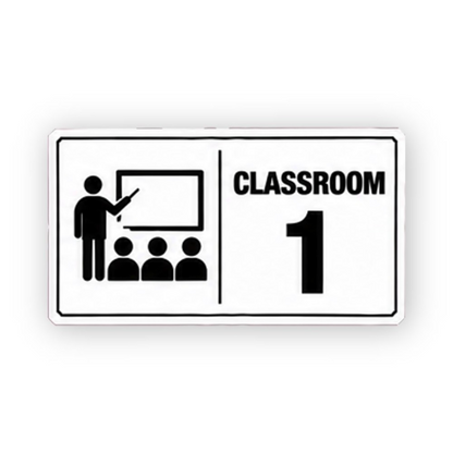 Black Classroom One Teacher Board Panel Vinyl Decal Stickers