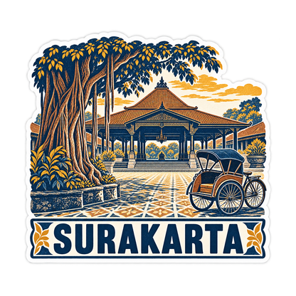 Surakarta Banyan Pavilion Art Vinyl Decal Stickers