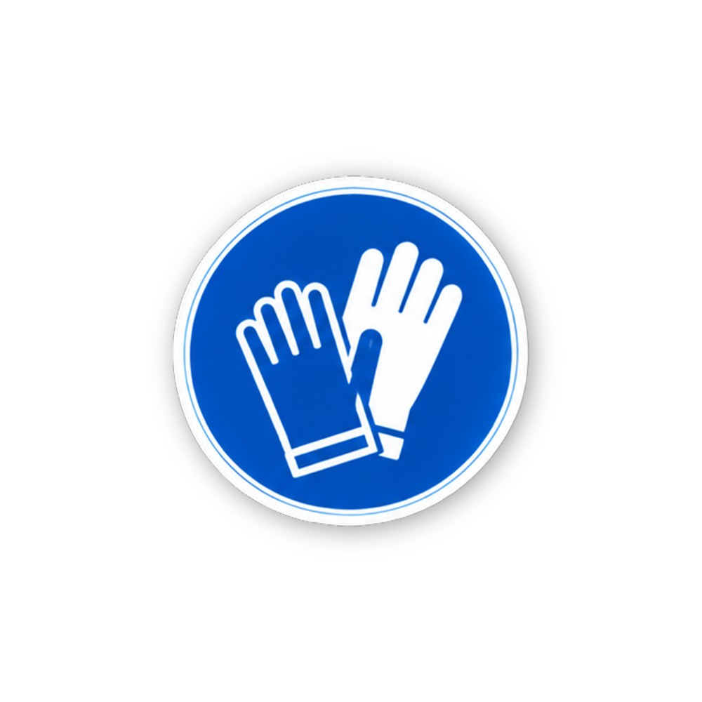 Blue White Pair of Gloves Ring Circle Vinyl Decal Stickers