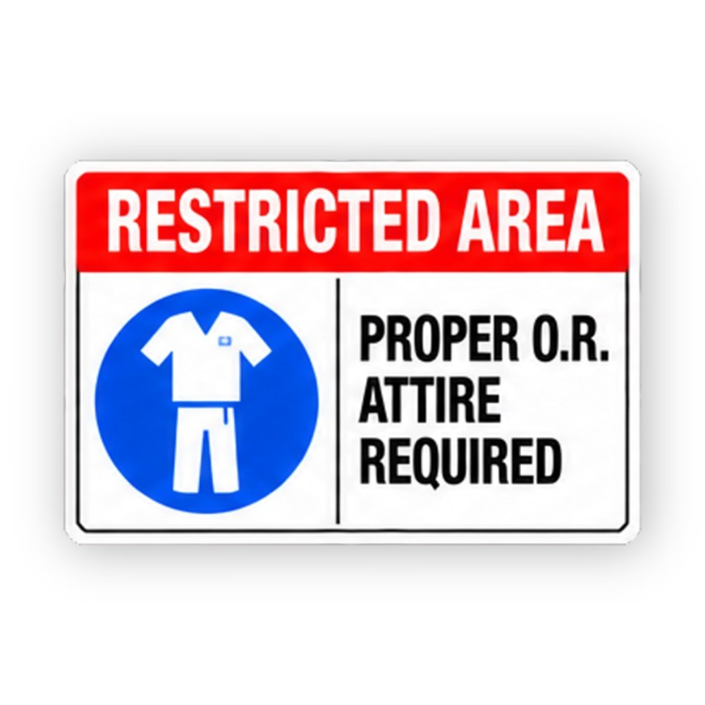 Red Restricted Area Blue Clothing Circle Panel Vinyl Decal Stickers