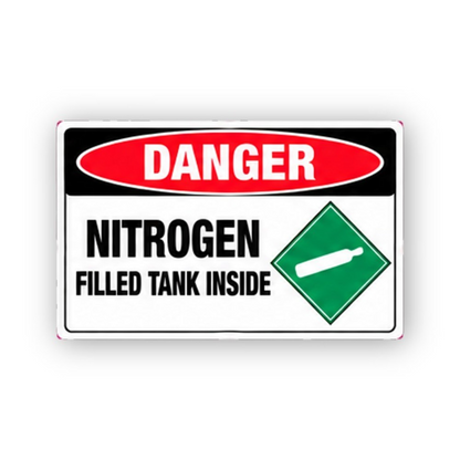 Black Nitrogen Filled Tank Green Diamond Panel Vinyl Decal Stickers