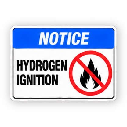 Blue Notice Hydrogen Crossed Flame Panel Vinyl Decal Stickers
