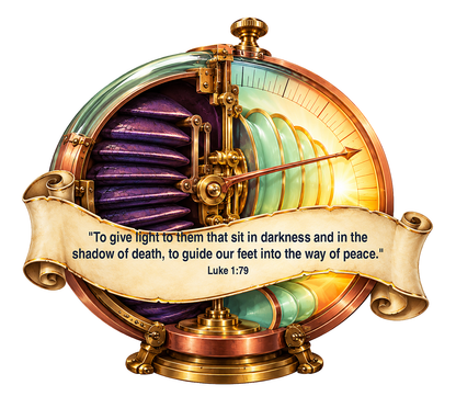 Rainbow Brass Dial with Bible Verse Art Vinyl Decal Stickers