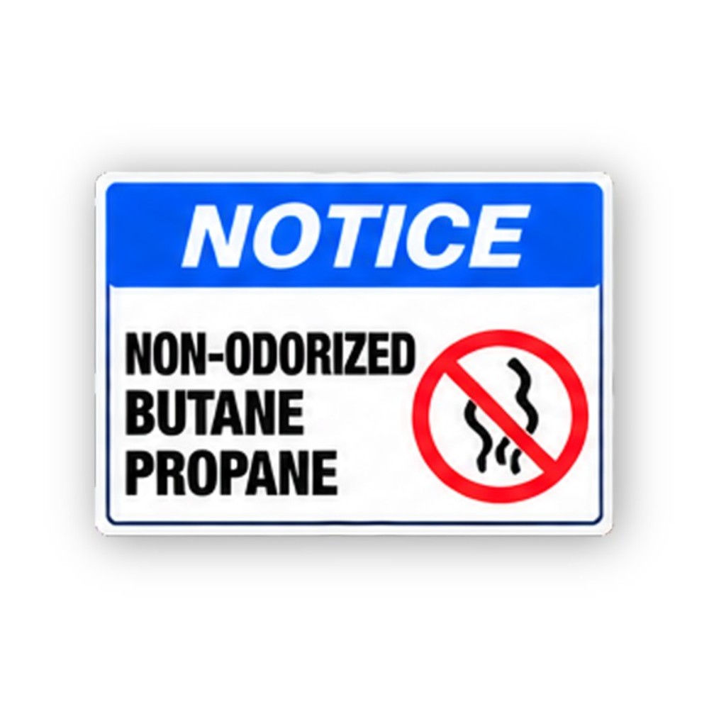 Blue Butane Propane Crossed Waves Panel Vinyl Decal Stickers