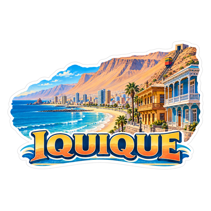 Iquique Coast Desert Cliffs Travel Art Vinyl Decal Stickers