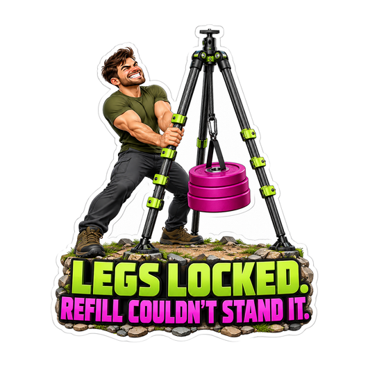 Man Testing Tripod Funny Quote Art Vinyl Decal Stickers