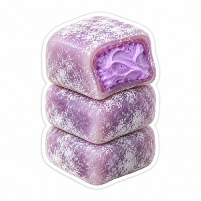 Stacked Purple Filled Sugar Dusted Squares Vinyl Decal Stickers