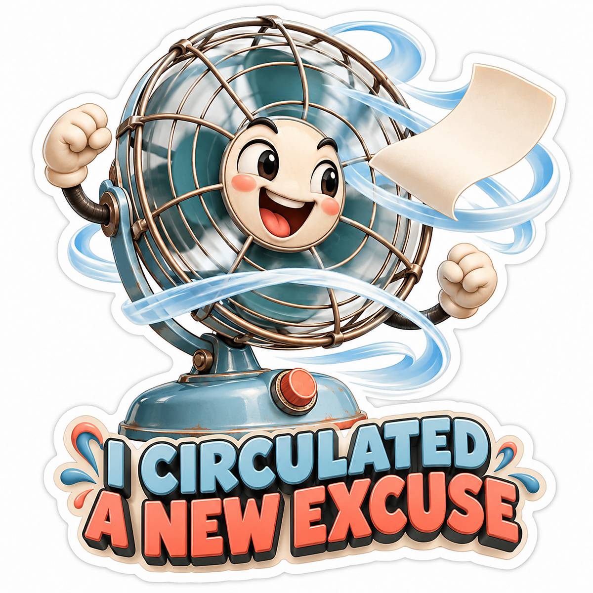 Smiling Fan New Excuse Quote Art Vinyl Decal Stickers