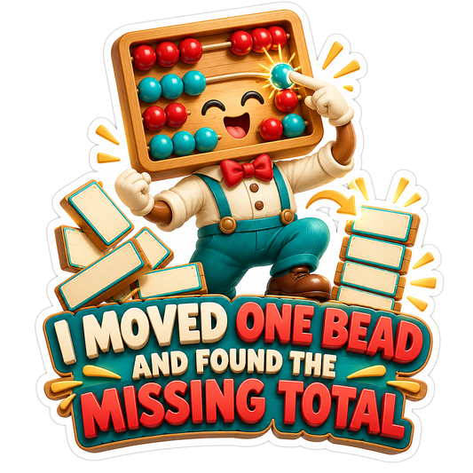 Abacus Character Missing Total Quote Art Vinyl Decal Stickers