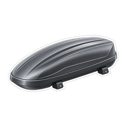 Dark Gray Roof Cargo Pod Illustration Vinyl Decal Stickers