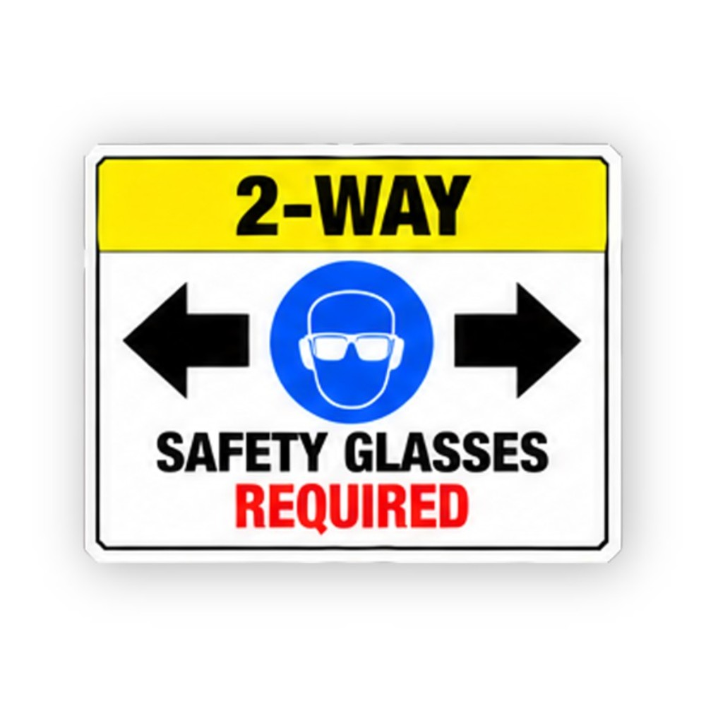 Yellow Two Way Glasses Arrow Panel Vinyl Decal Stickers