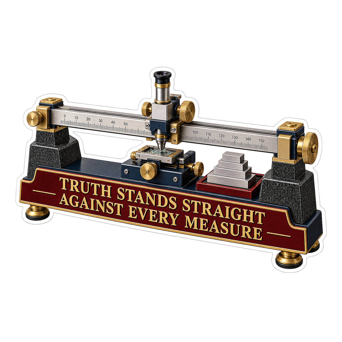 Measuring Rail Truth Lettering Vinyl Decal Stickers