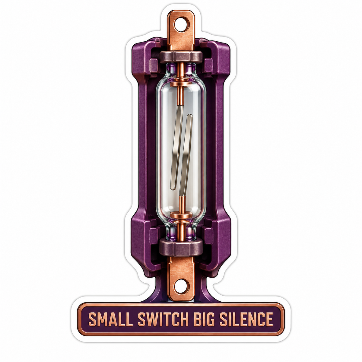 Plum Glass Switch Big Silence Quote Art Vinyl Decal Stickers