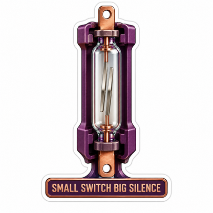 Plum Glass Switch Big Silence Quote Art Vinyl Decal Stickers