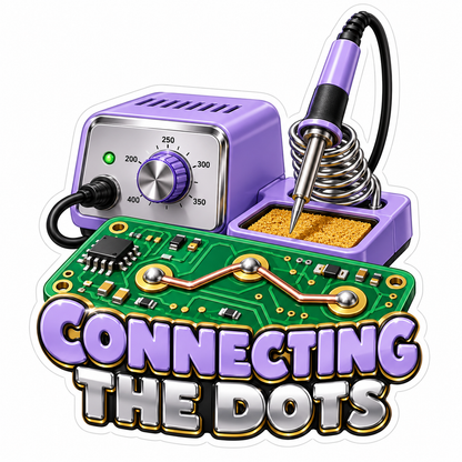 Purple Soldering Station Circuit Board Art Vinyl Decal Stickers