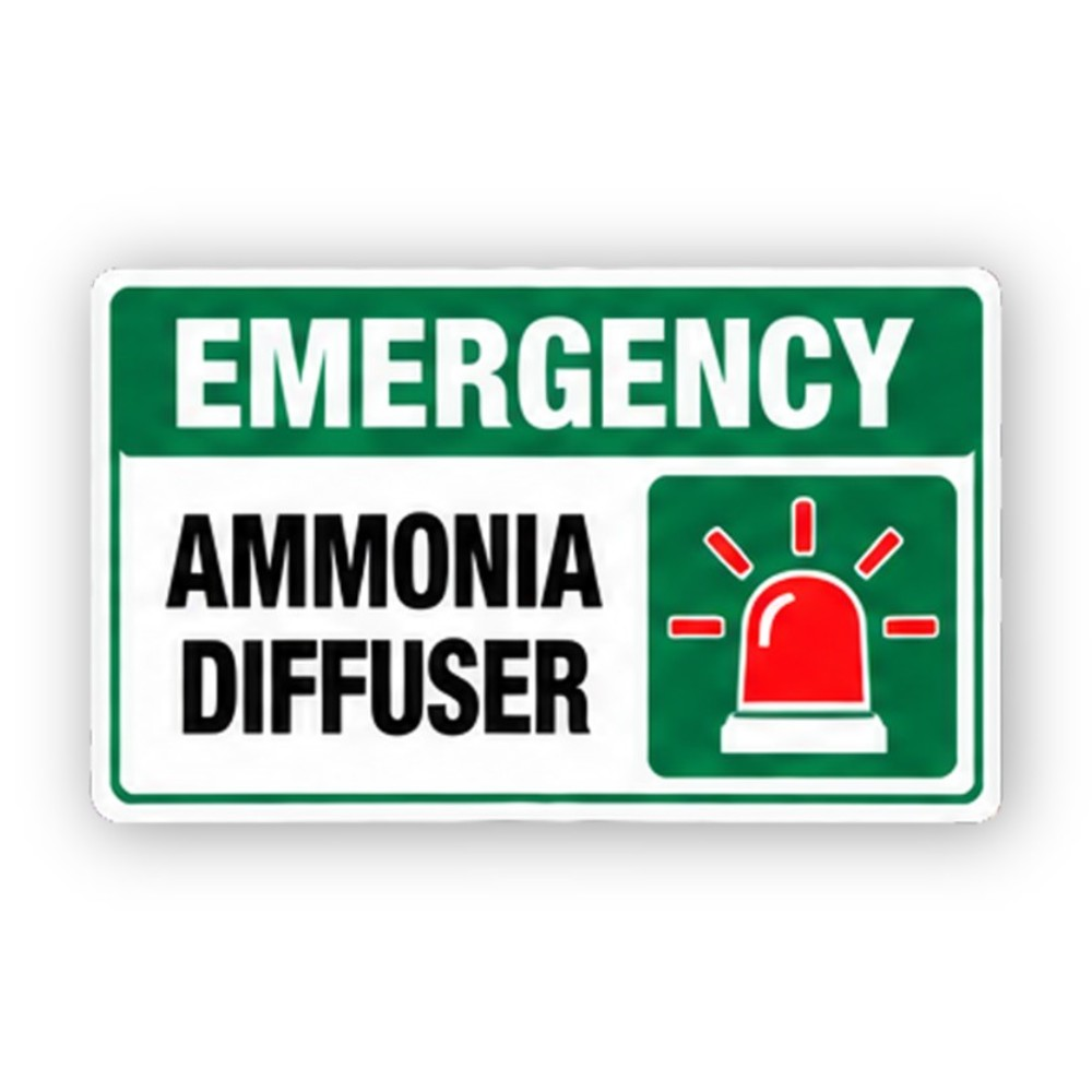 Green Ammonia Diffuser Red Beacon Panel Vinyl Decal Stickers