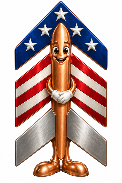 Patriotic Stacked Arrow Metal Character Art Vinyl Decal Stickers