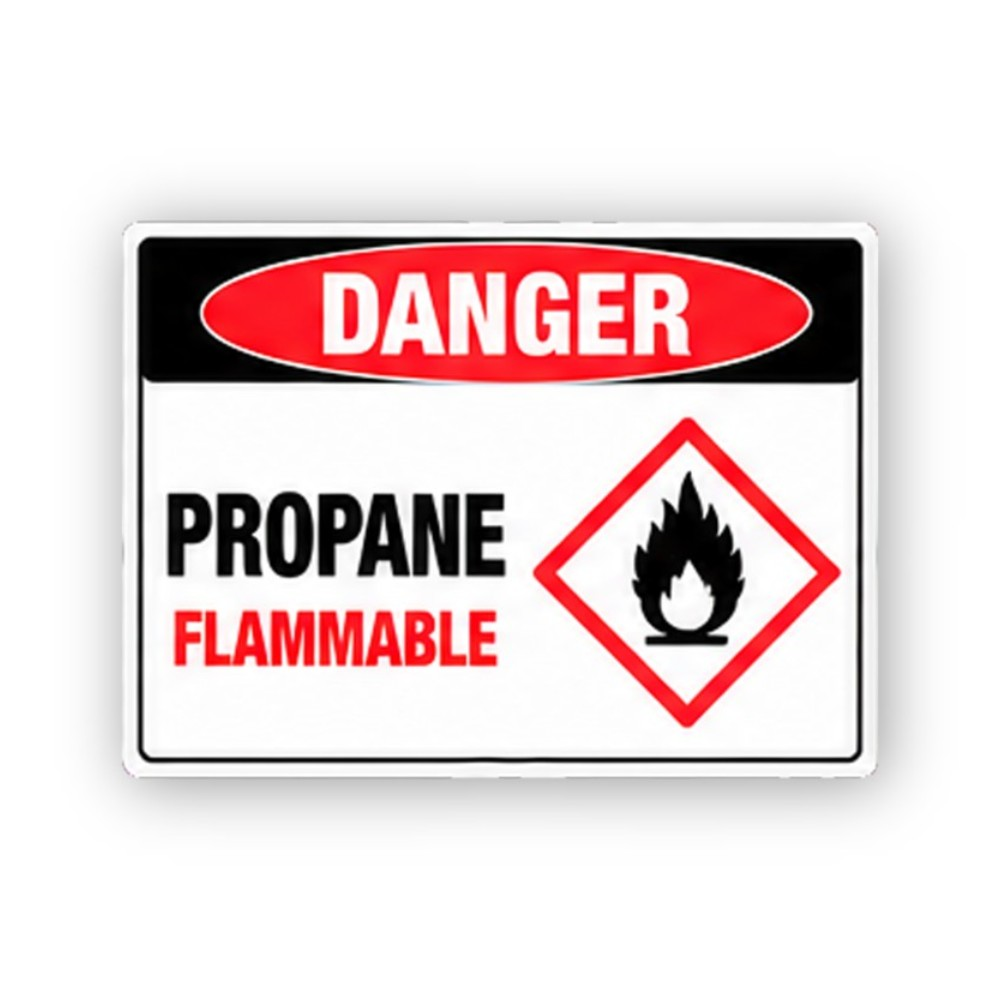 Red Propane Flame Diamond Panel Vinyl Decal Stickers