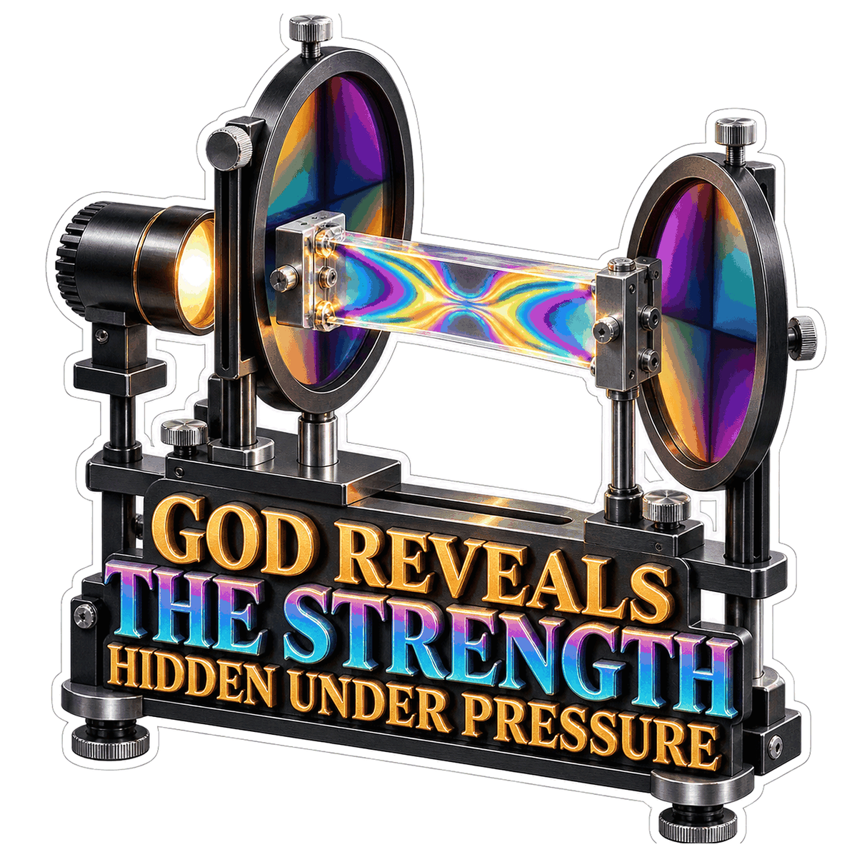Colorful Light Beam God Quote Art Vinyl Decal Stickers