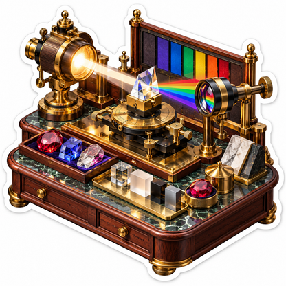 Brass Prism Rainbow Light Workbench Art Vinyl Decal Stickers