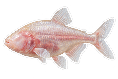 Pale Pink Cave Fish Art Vinyl Decal Stickers