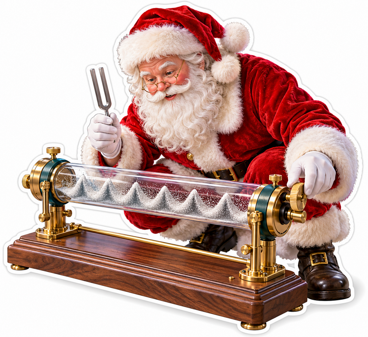 Santa Glass Sound Tube Experiment Art Vinyl Decal Stickers