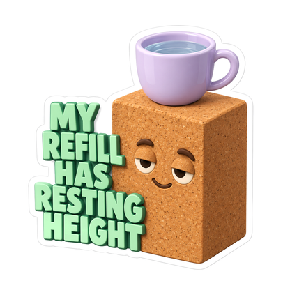 Purple Cup on Sleepy Cork Block Quote Art Vinyl Decal Stickers