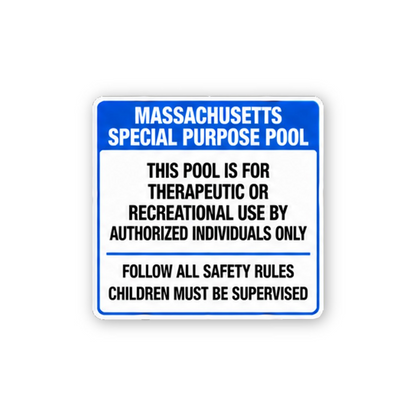 Blue Massachusetts Special Purpose Pool Panel Vinyl Decal Stickers