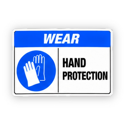 Blue Wear Hand Protection Gloves Panel Vinyl Decal Stickers