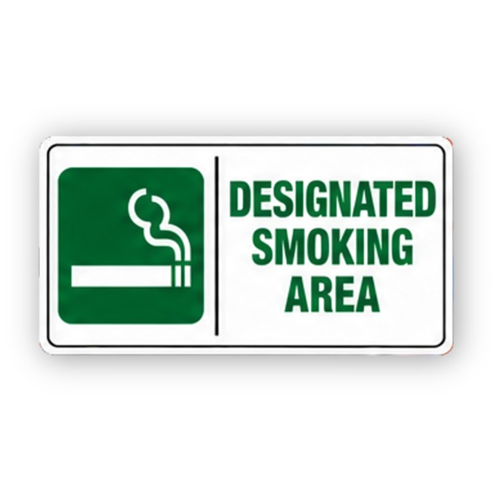 Green Designated Smoking Cigarette Panel Vinyl Decal Stickers