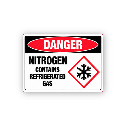 Black Danger Nitrogen Snowflake Diamond Panel Vinyl Decal Stickers