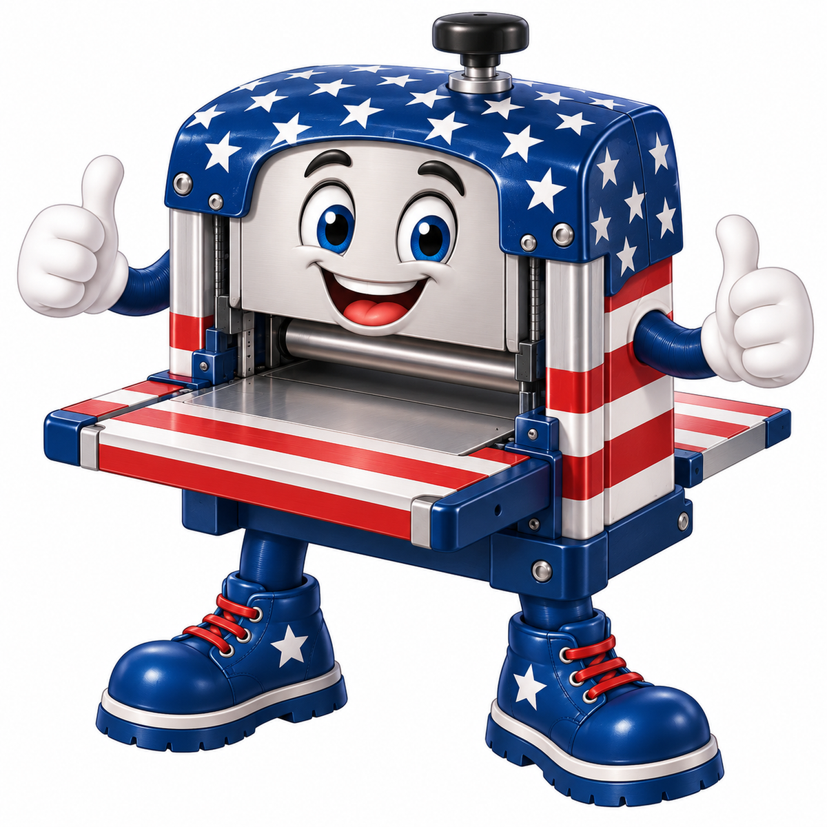 Patriotic Planer Machine Mascot Art Vinyl Decal Stickers