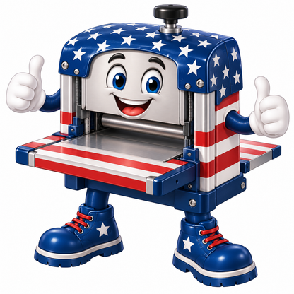 Patriotic Planer Machine Mascot Art Vinyl Decal Stickers