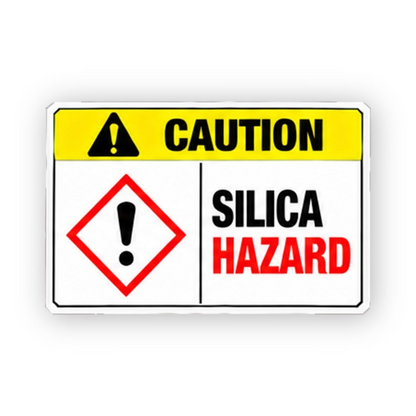 Yellow Silica Exclamation Diamond Panel Vinyl Decal Stickers
