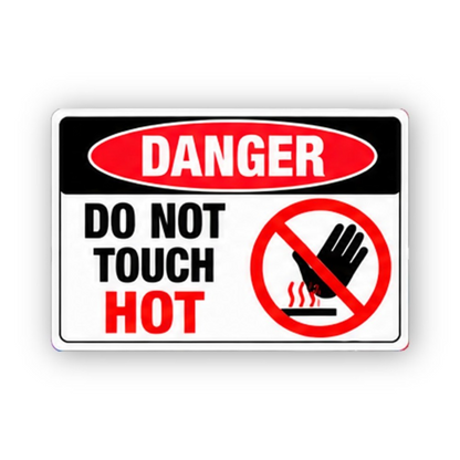 Red Hot Crossed Hand Waves Panel Vinyl Decal Stickers