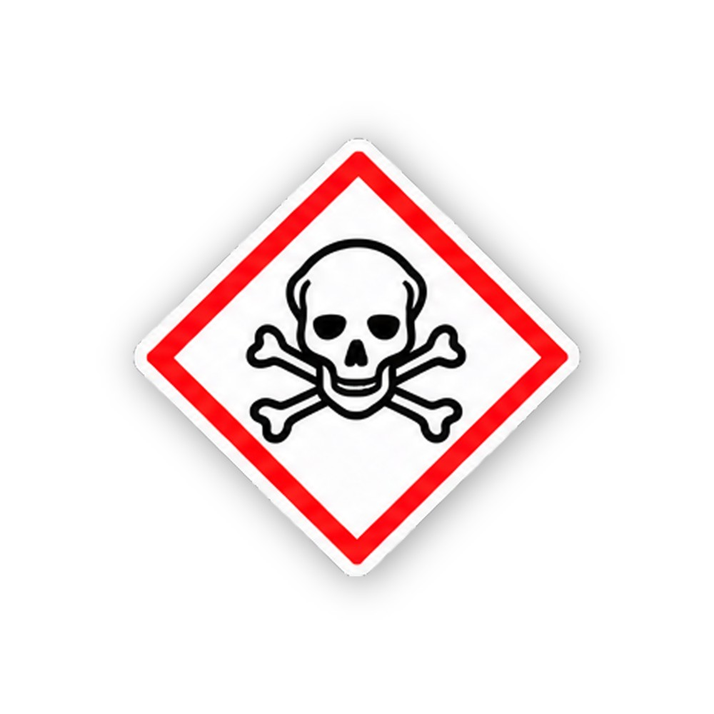 Red Diamond Outlined Skull Crossbones Vinyl Decal Stickers