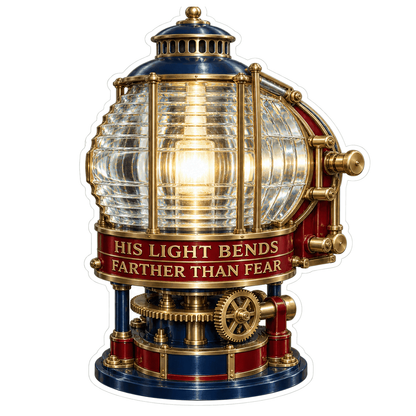 Faith Glowing Brass Lens Lantern Art Vinyl Decal Stickers
