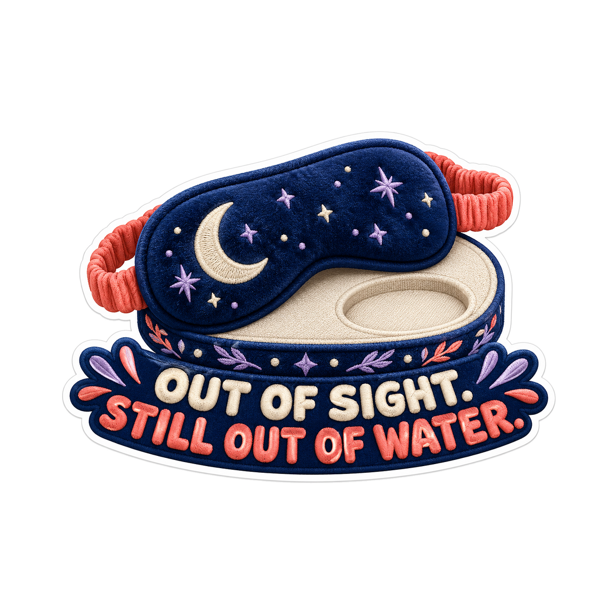 Starry Sleep Mask Out of Water Quote Art Vinyl Decal Stickers