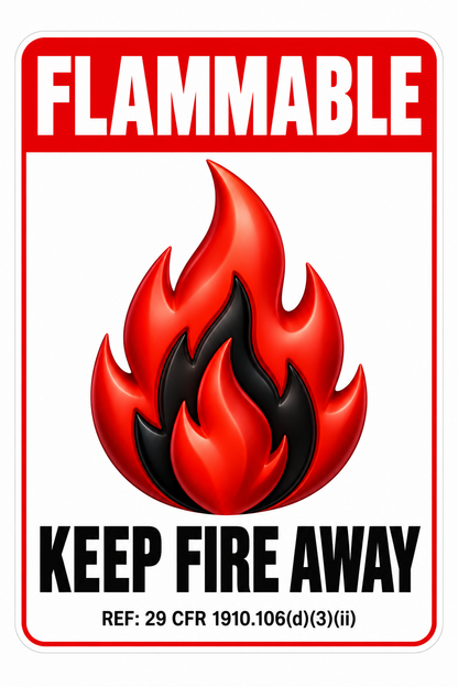 Red Flame Keep Fire Away Sign Art Vinyl Decal Stickers