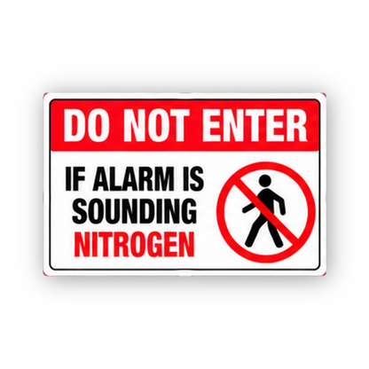 Red Nitrogen Alarm Crossed Walker Panel Vinyl Decal Stickers