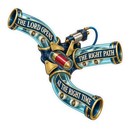 Three Way Blue Tube Selector Faith Art Vinyl Decal Stickers