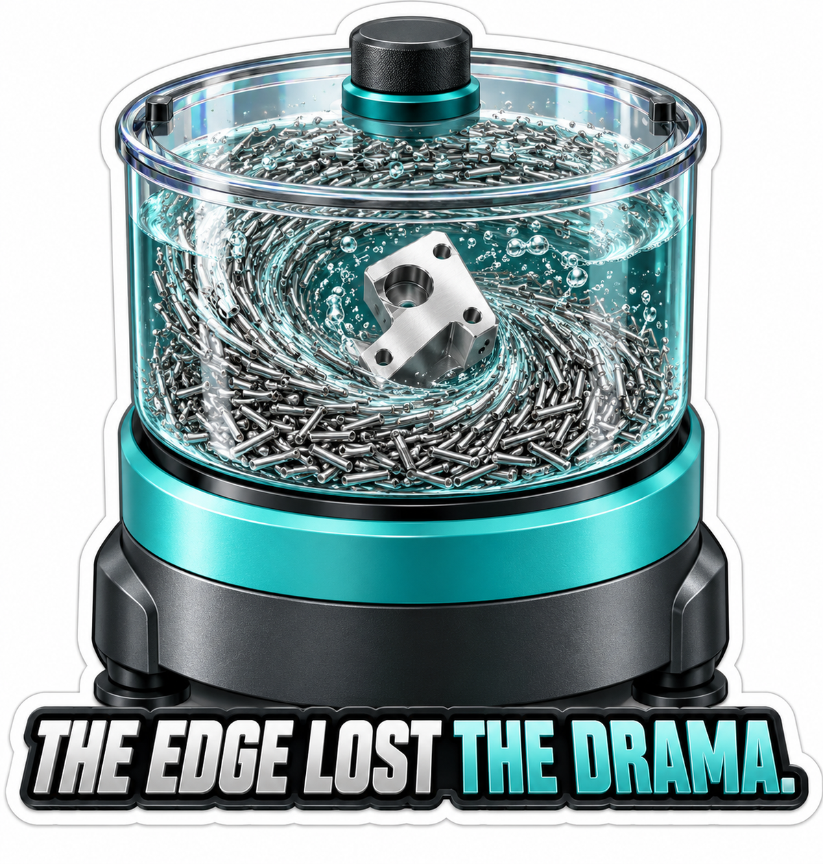 Teal Round Tumbler Silver Pins Art Vinyl Decal Stickers