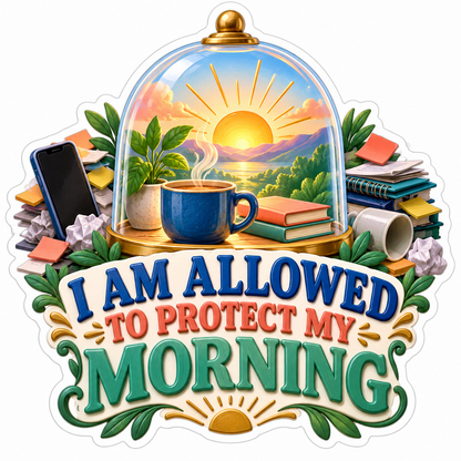 Sunrise Glass Dome Protect Morning Quote Art Vinyl Decal Stickers